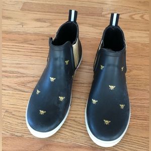 Joules Wellington Rainwell Ankle Boot - Size 10 - Bee Print